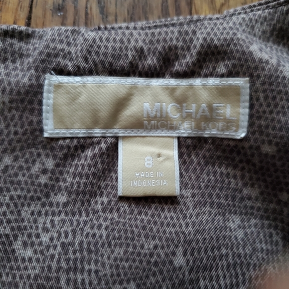 Michael Kors Snakeskin Print Sheath Dress Gray Grey Size 8 Medium - Picture 5 of 8